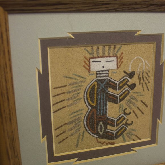 Authentic Navajo Sandpainting by Daniel Smith Jr - Picture 3 of 6